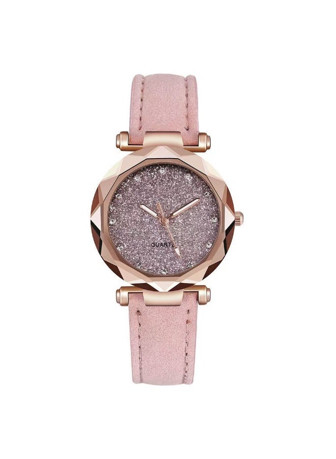 New Starry Silver Powder Sparkling Women's Watch